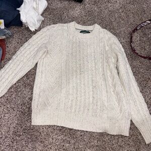American Eagle Outfitters Cream Knit Sweater